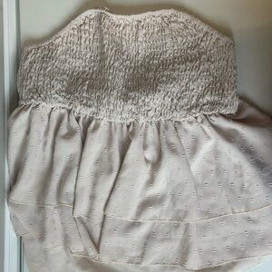 SHEIN Curve Cream Strapless Top